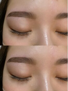 ワヴアイラッシュ(WUV eyelash)の写真/大人気ハリウッドブロウリフト☆眉毛をふわっと立ち上げ眉癖改善！自眉を活かしたトレンド眉に♪