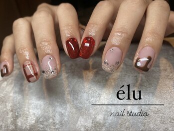 エル(elu)/パラジェル バレンタインネイル