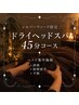 【仕事疲れリセット&頭スッキリ】ドライヘッドスパ45分/￥4,600→