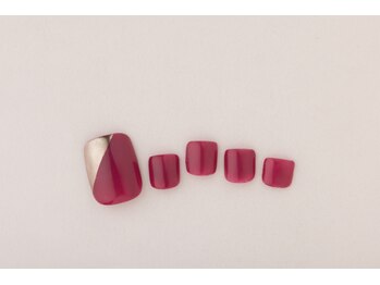 ヴァンネイル みなとみらい馬車道(VINGT NAIL)/*レッド×ゴールドミラー*