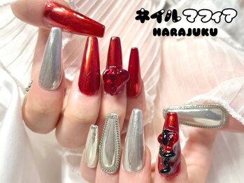 ネイルマフィア 原宿(NAIL MAFIA)/ジェルスカルプ/長さだし/ミラー