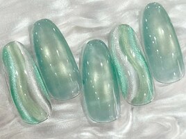 うねうねネイル　夏ネイル