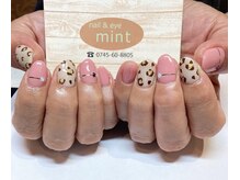 ネイルアンドアイ ミント(nail＆eye mint)/ヒョウ柄ネイル