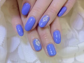 貝殻パールワンカラーネイル