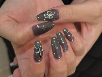 シェリーラメール 新宿店(cherie la mer)/ブラックカラーネイル