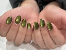 オリーブ×マグネットネイル！