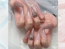 ピオミエルネイル 新宿(pio miel nail)/くすみラメグラ