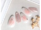 ふんわりチークネイル＆リボン