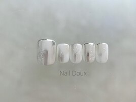 ミラーフレンチフットネイル