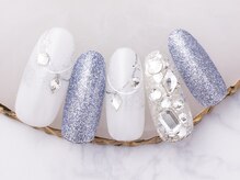 モンスリール 麻布十番(Mon Sourire)/ブルーフラッシュ冬ネイル