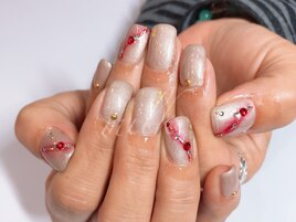 シルバー×レッド