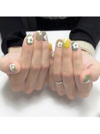 ナチュラル×ポップお花アート