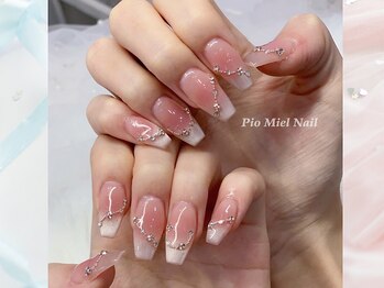 ピオミエルネイル 新宿(pio miel nail)/シアーピンク×グラデーション