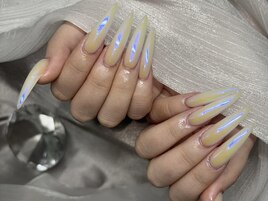スカルプオーロラミラーネイル