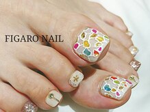 イヴ アイラッシュアンドネイル(Eve eyelash&nail)/colorful大理石風　.