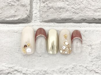 カラン 焼津店(CALIN)/Xmasツリーネイル