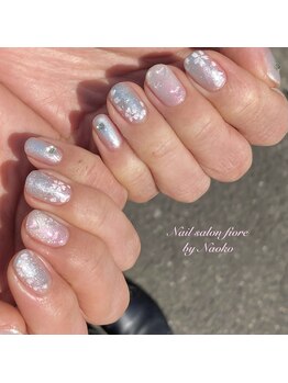 フィオーレ(fiore)/春感じる♪手描き桜ネイル