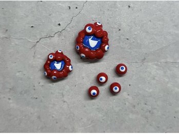 ネイルアンドアイラッシュスタジオ シュシュ(chouchou)/万博ネイル◆ミャクミャク３D