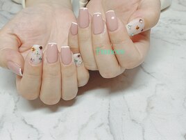 カラフルストーン×先端フレンチ