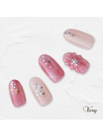 ぷっくりフラワーネイル