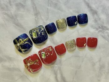 ネイルサロン ブリオン(Nail Salon Bullion)/プレゼントリボンネイル　フット