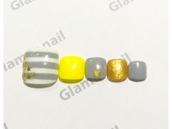 グラマーネイル(Glamor nail)/女子力UP☆フットネイル7500円！