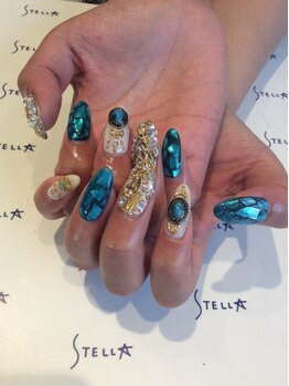 ネイルサロン ステラ(Nail Salon STELLA)/【ジェル】個性派ブルー