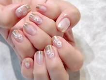 ラルネイル 大宮(Lull. nail)/#ミラーフレンチ#シースルー