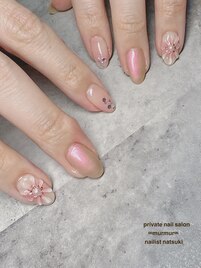 ぷっくりフラワーネイル