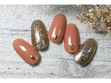 バブル シュガー バイ ネイルクローネ(bublle sugar by.nail crone)/シンプルブラウンネイル