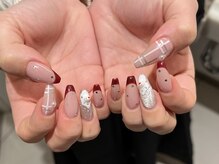 ネイルサロン ドゥ(Nail Salon Doux)/【ほり】スノーマンネイル