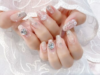 ラルネイル 大宮(Lull. nail)/#ツイード #春 #ピンク