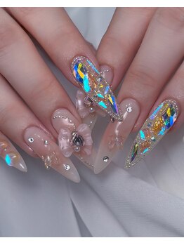 ホランイネイル(HORANGI NAIL)/フリーアートL+有料パーツ