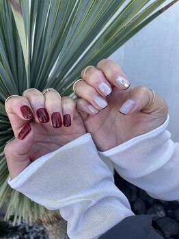 単色/マグネットネイル