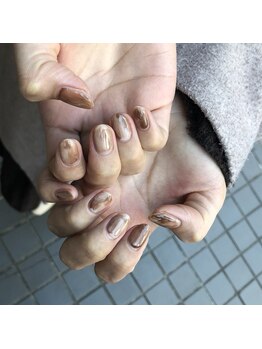 グラマラス アンジェアイ 荻窪店(glamourous ange eye)/カフェオレネイル