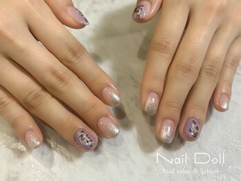 ネイルドール(Nail Doll)/パープル×インクアート