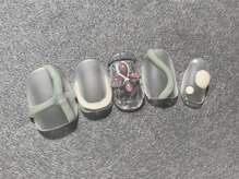 カラ ネイル 中津店(calla nail)/クリア×マット×ぷっくり