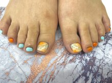 ディーネイル 四条烏丸(D-nail)/【春井】夏カラーフットネイル☆