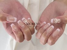 ルレーブ(LE REVE)/フレンチネイル×リボン