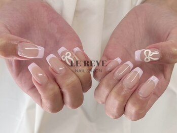 ルレーブ(LE REVE)/フレンチネイル×リボン