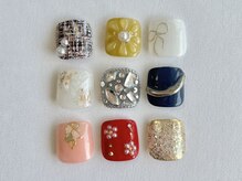 アークネイル 下北沢(urk.nail)/フットネイル親指アートデザイン