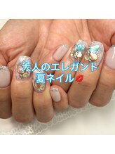 クルール(Couleur)/大人のエレガント夏ネイル¥10000