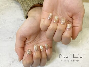 ネイルドール(Nail Doll)/ゴールド×ミント