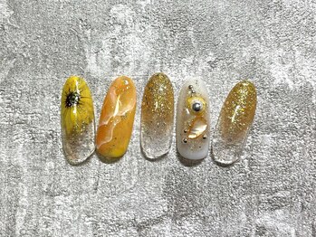 リエンダ ネイル(Leende nail)/ひまわりネイル