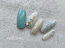 フィールネイル 天神橋店(feel nail)/ツイード/チェック/雪の結晶
