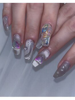 ホランイネイル(HORANGI NAIL)/フリーアートM+有料パーツ