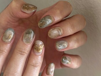 エティル(Etel atelier)/奥行きネイル/ニュアンス