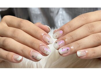 ネイルサロン バイ マルル(Nail Salon by maururu)/グラデーション　オーロラミラー
