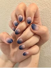 ニキ ヘアー ネイル(niki hair nail)/ダークブルーグラデーション