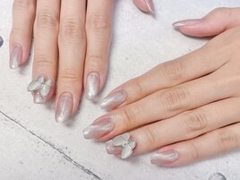 マグネット蝶々ネイル